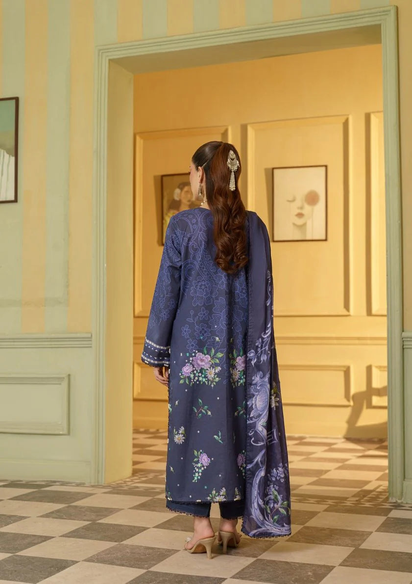 CORAL Gardenia Printed Unstitched Lawn 01 | Fashion Fusion