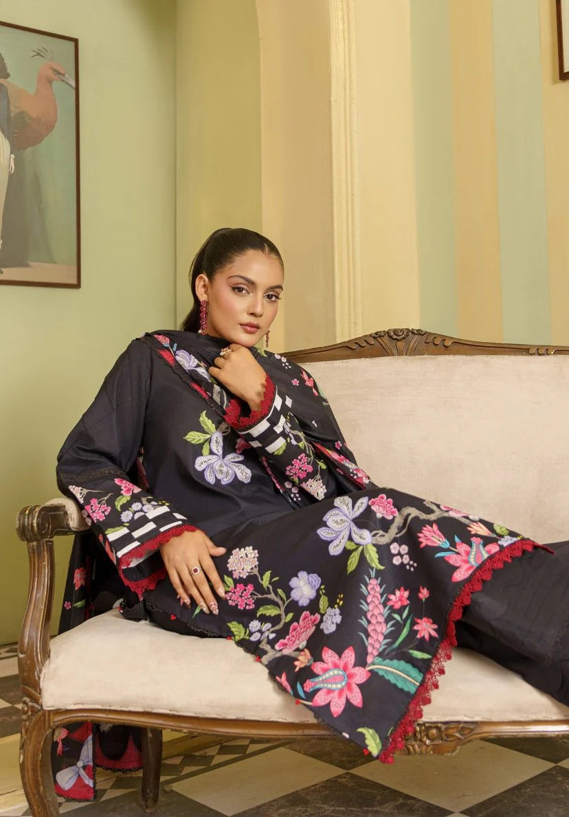 CORAL Gardenia Printed Unstitched Lawn 02 | Fashion Fusion
