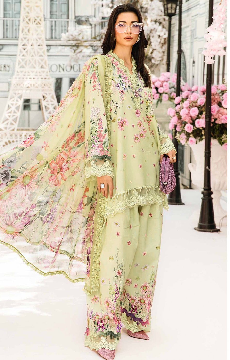 MARIA.B LAWN 2603 PISTACHIO-Fashion Fusion