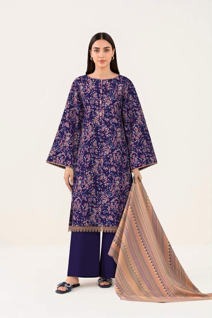 3 Piece Sapphire - Printed Lawn Suit