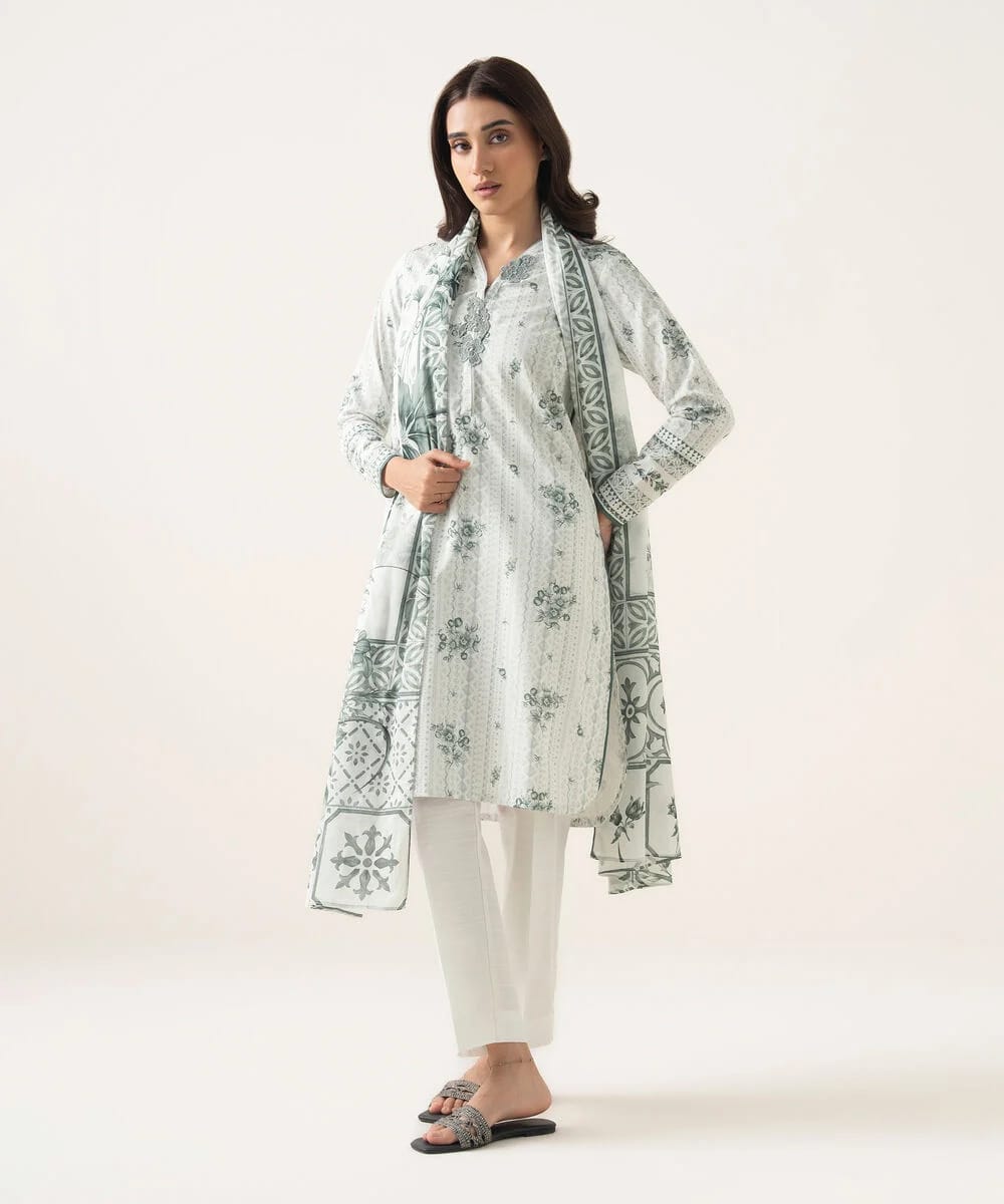 3 Piece Sapphire - Printed Lawn Suit