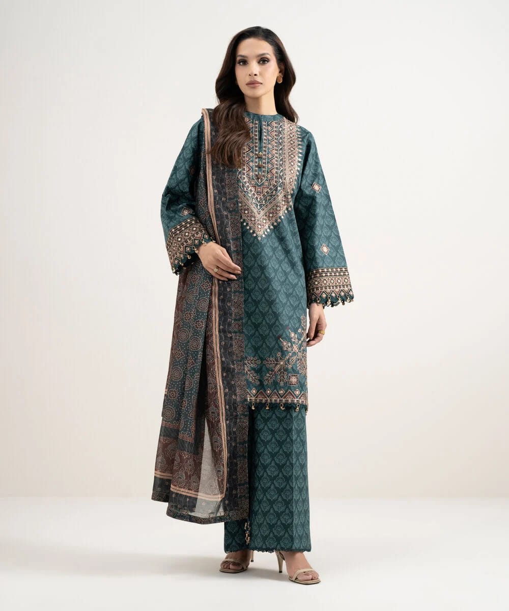 3 Piece Sapphire - Printed Lawn Suit