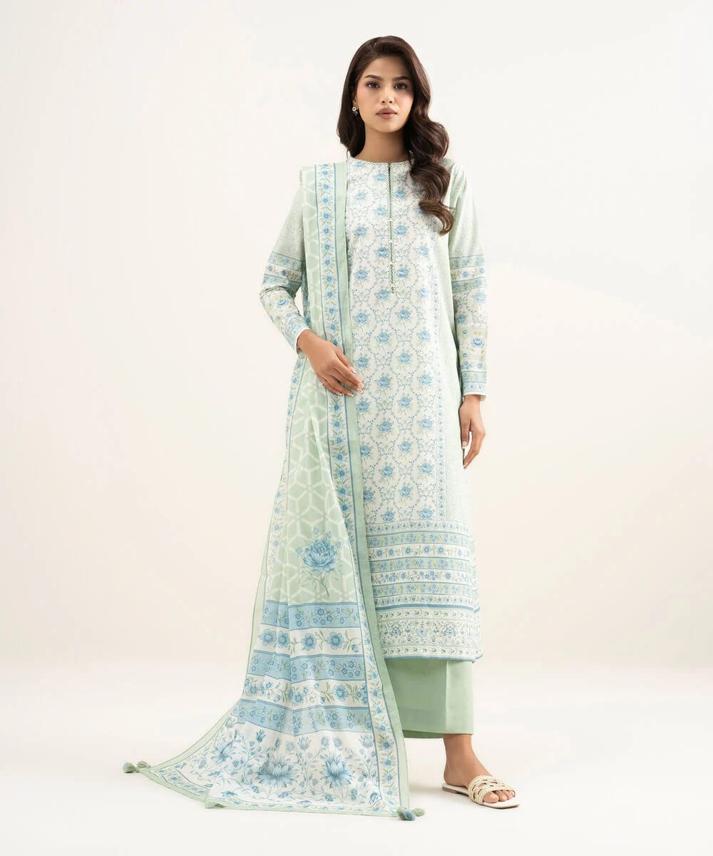 3 Piece Sapphire - Printed Lawn Suit