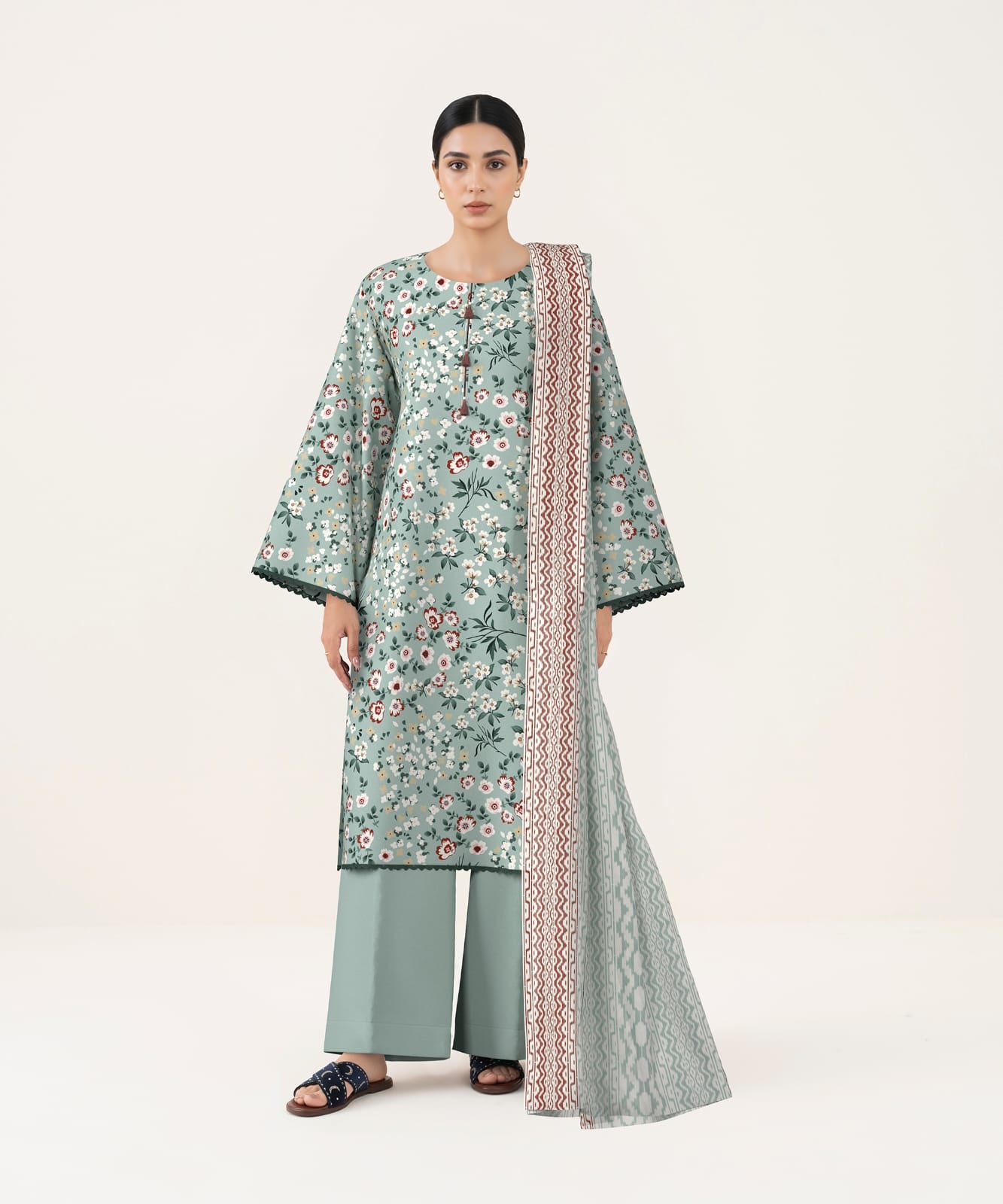 3 Piece Sapphire - Printed Lawn Suit