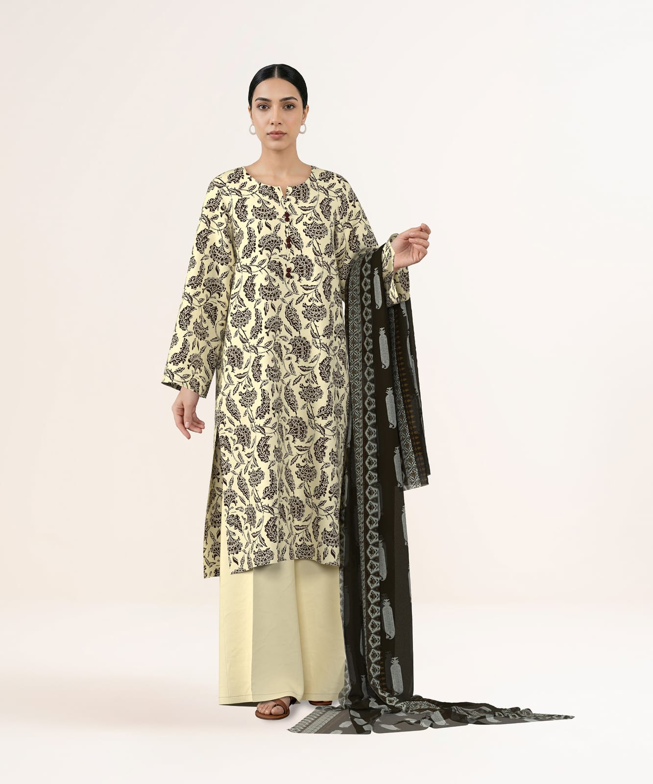 3 Piece Sapphire - Printed Lawn Suit