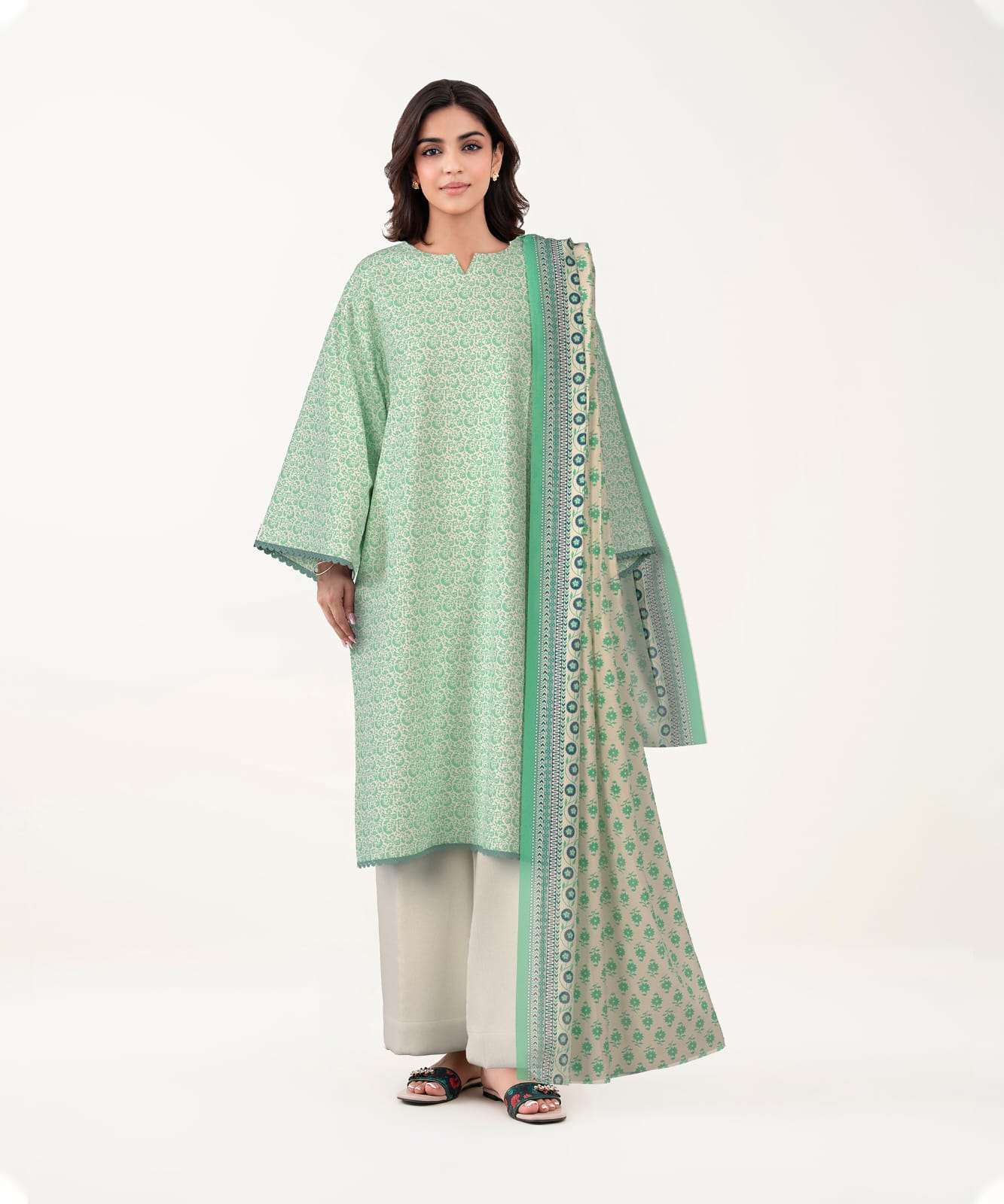 3 Piece Sapphire - Printed Lawn Suit