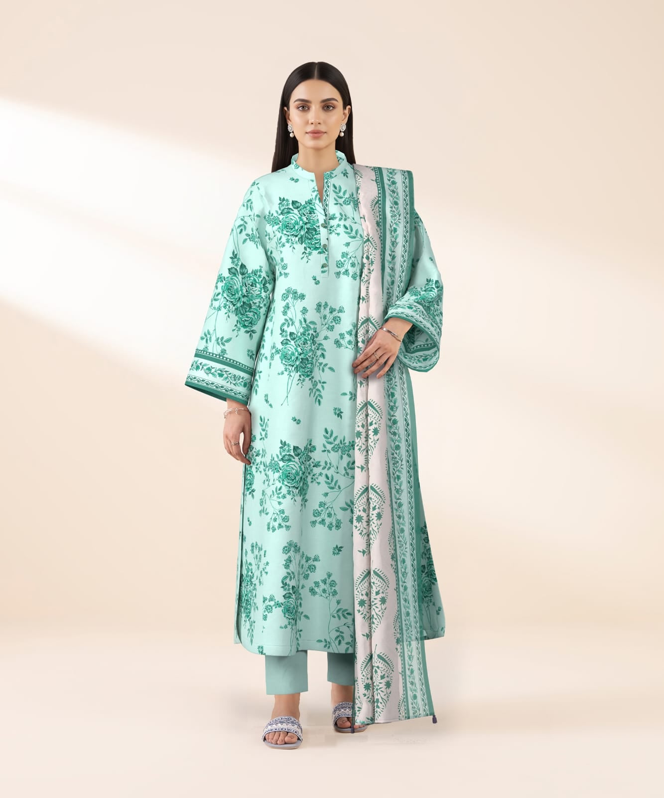 3 Piece Sapphire - Printed Lawn Suit