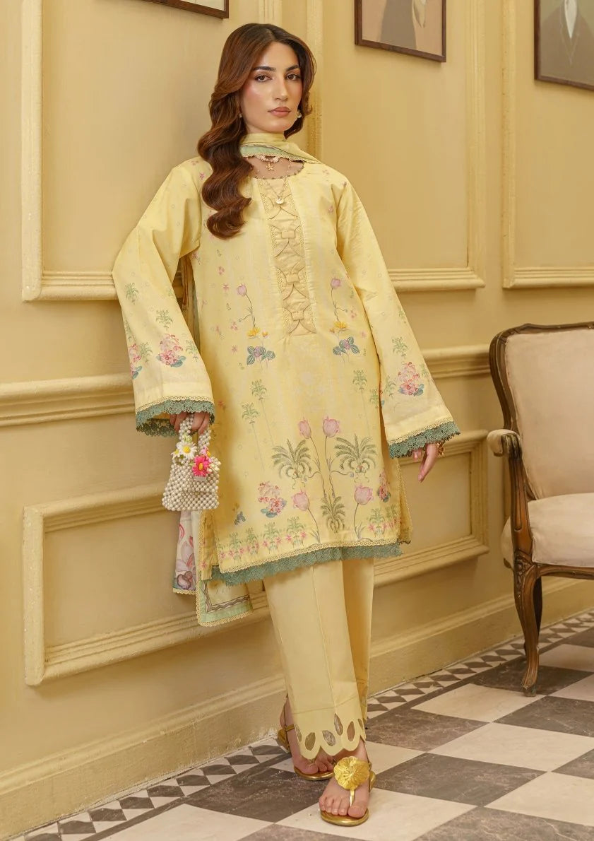 CORAL Gardenia Printed Unstitched Lawn 09 | Fashion Fusion