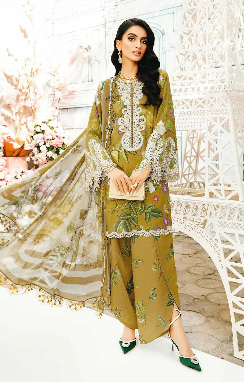 MARIA B. 3 Piece Unstitched Embroidered Lawn Suit