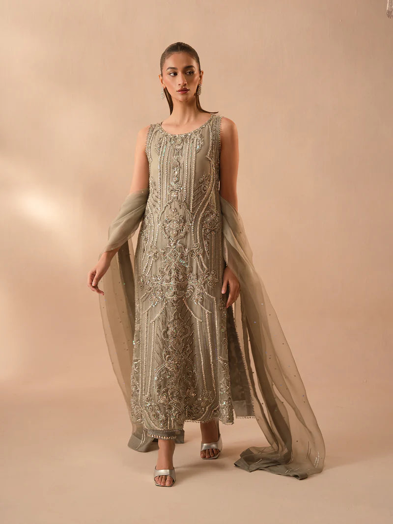 Abeera Usman-Silver Mint | Pure Rawsilk | Fashion Fusion
