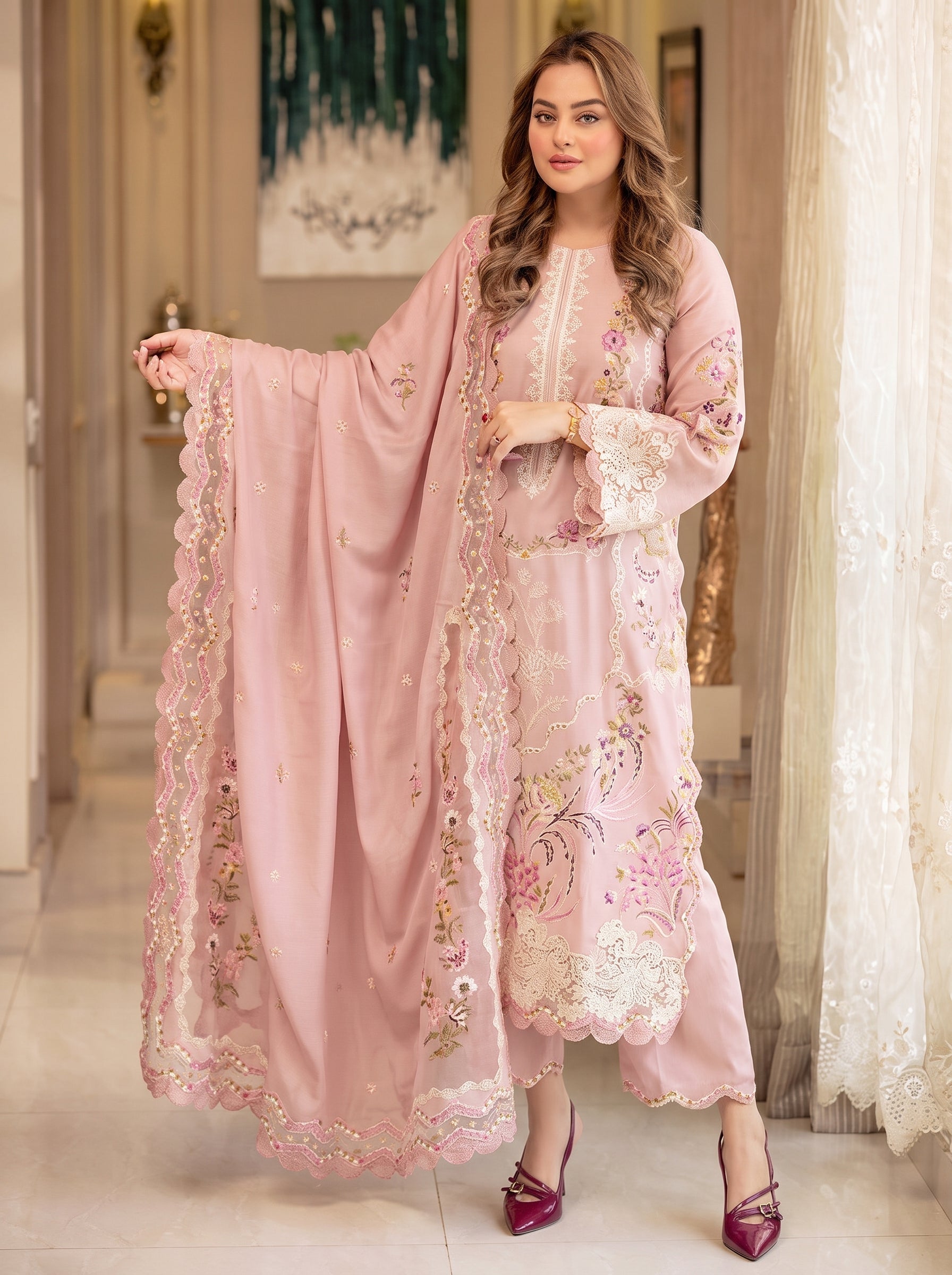 Aneela's Chicken Kari Luxury Lawn |Vaelis | Fashion Fusion