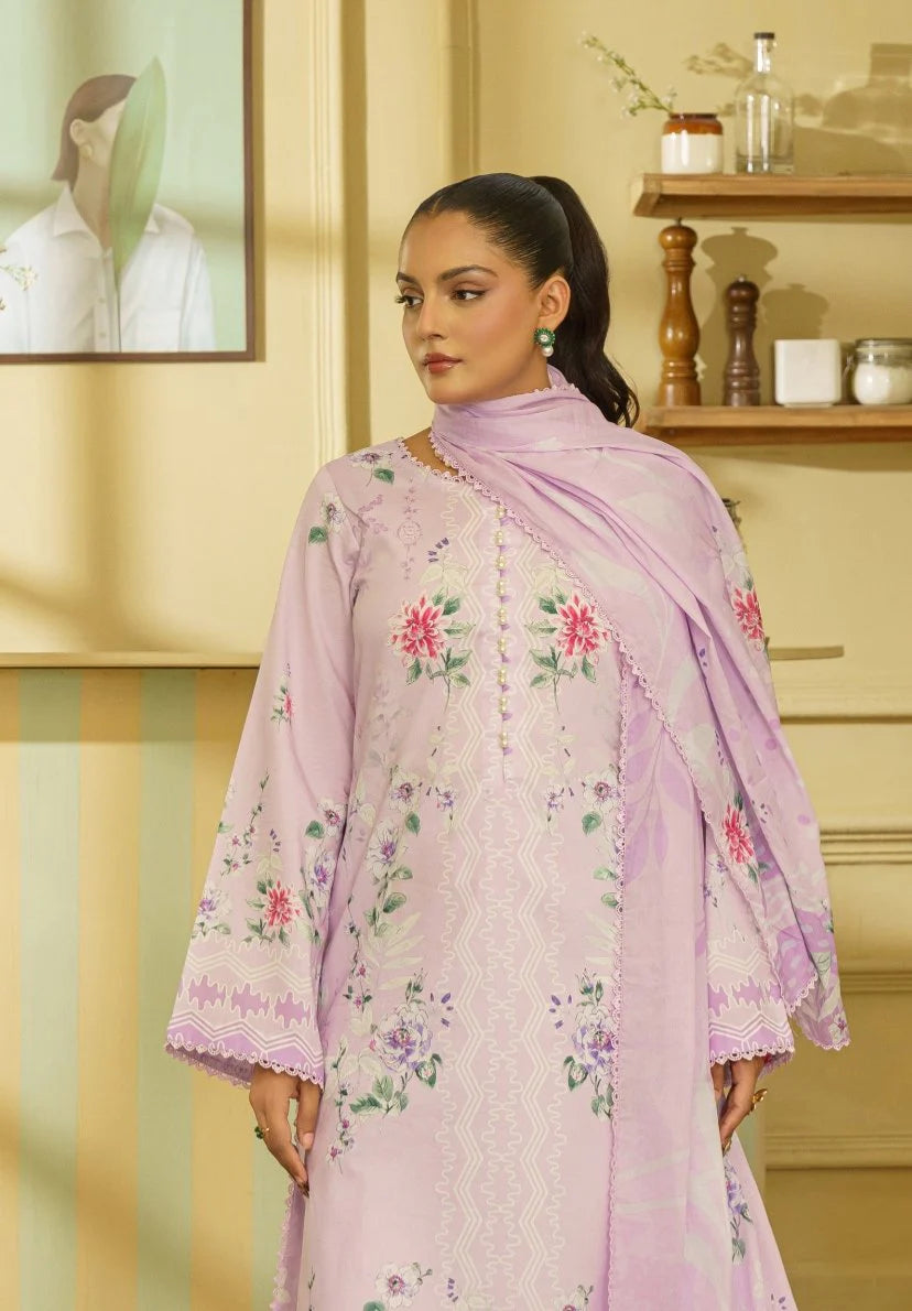 CORAL Gardenia Printed Unstitched Lawn 05 | Fashion Fusion