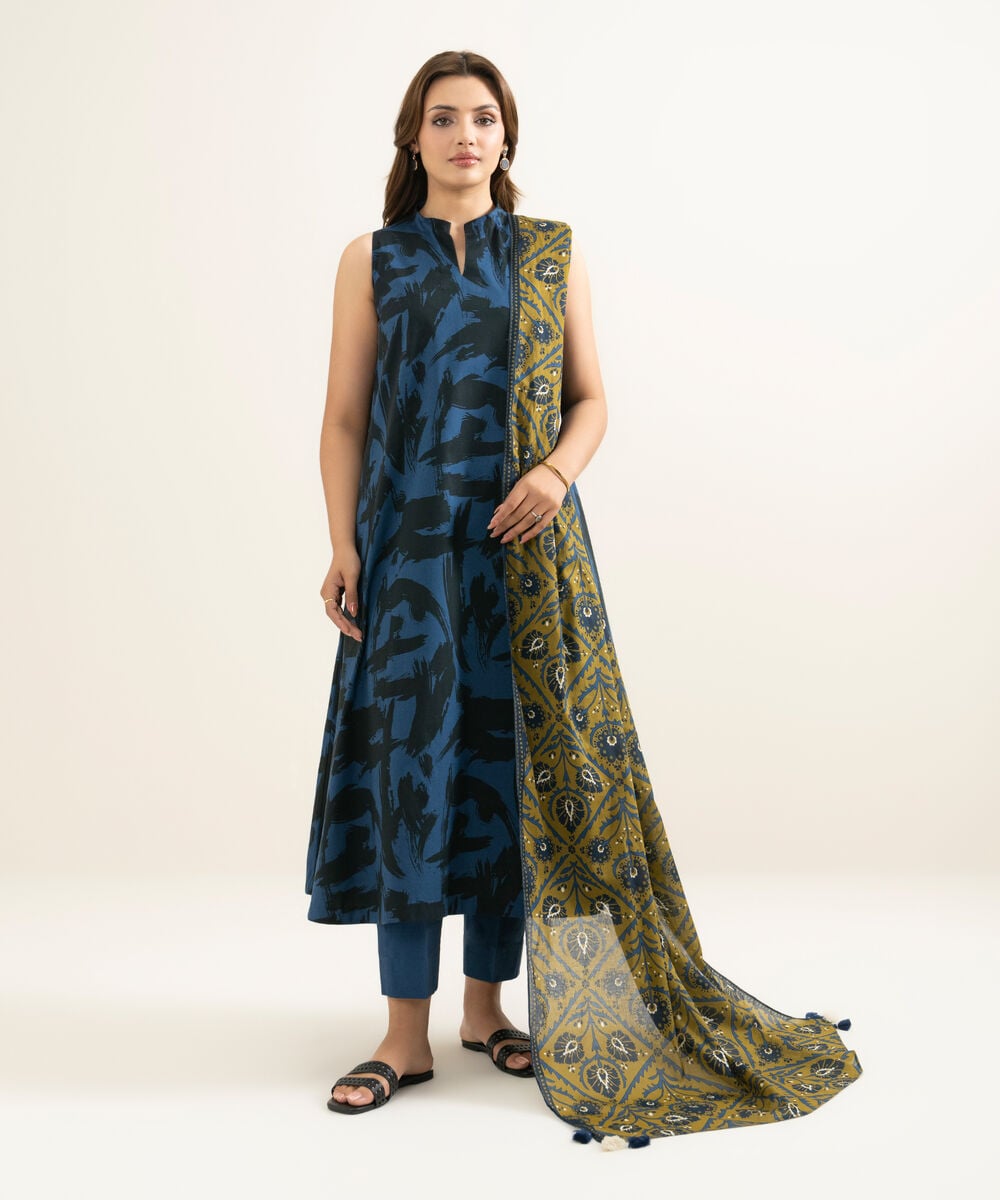 3 Piece Sapphire - Printed Lawn Suit