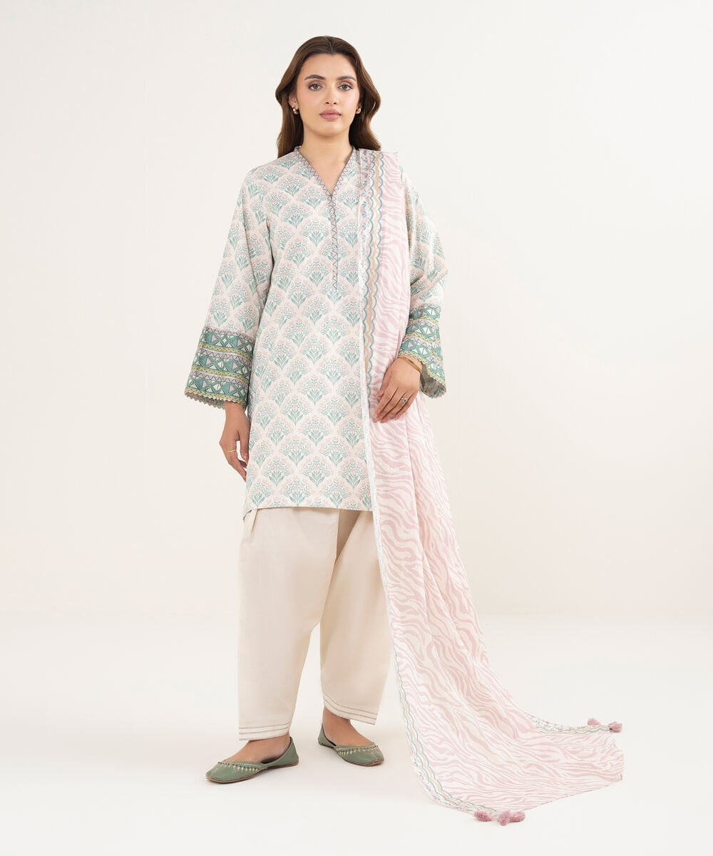 3 Piece Sapphire - Printed Lawn Suit