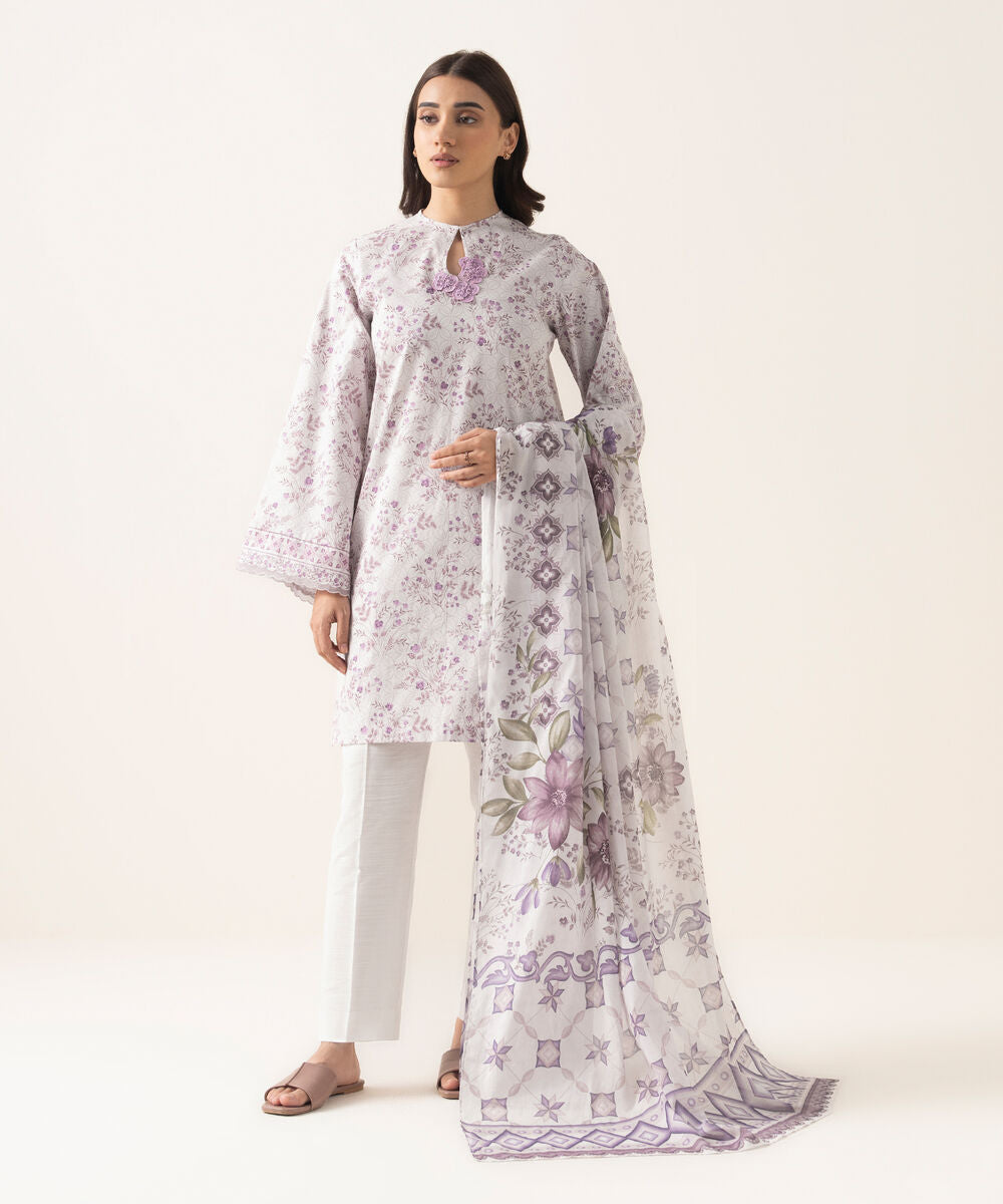 3 Piece Sapphire - Printed Lawn Suit