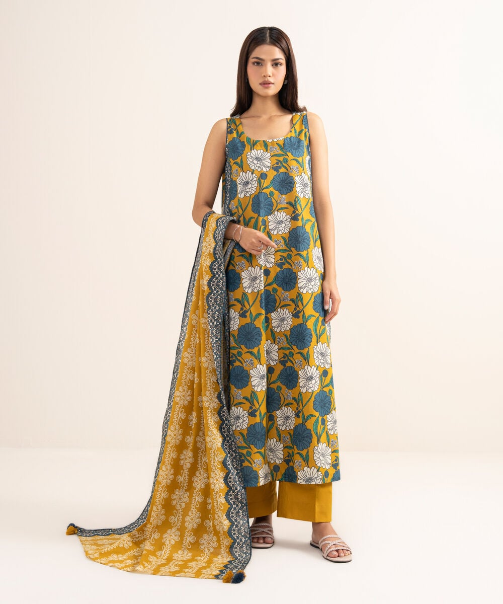 3 Piece Sapphire - Printed Lawn Suit
