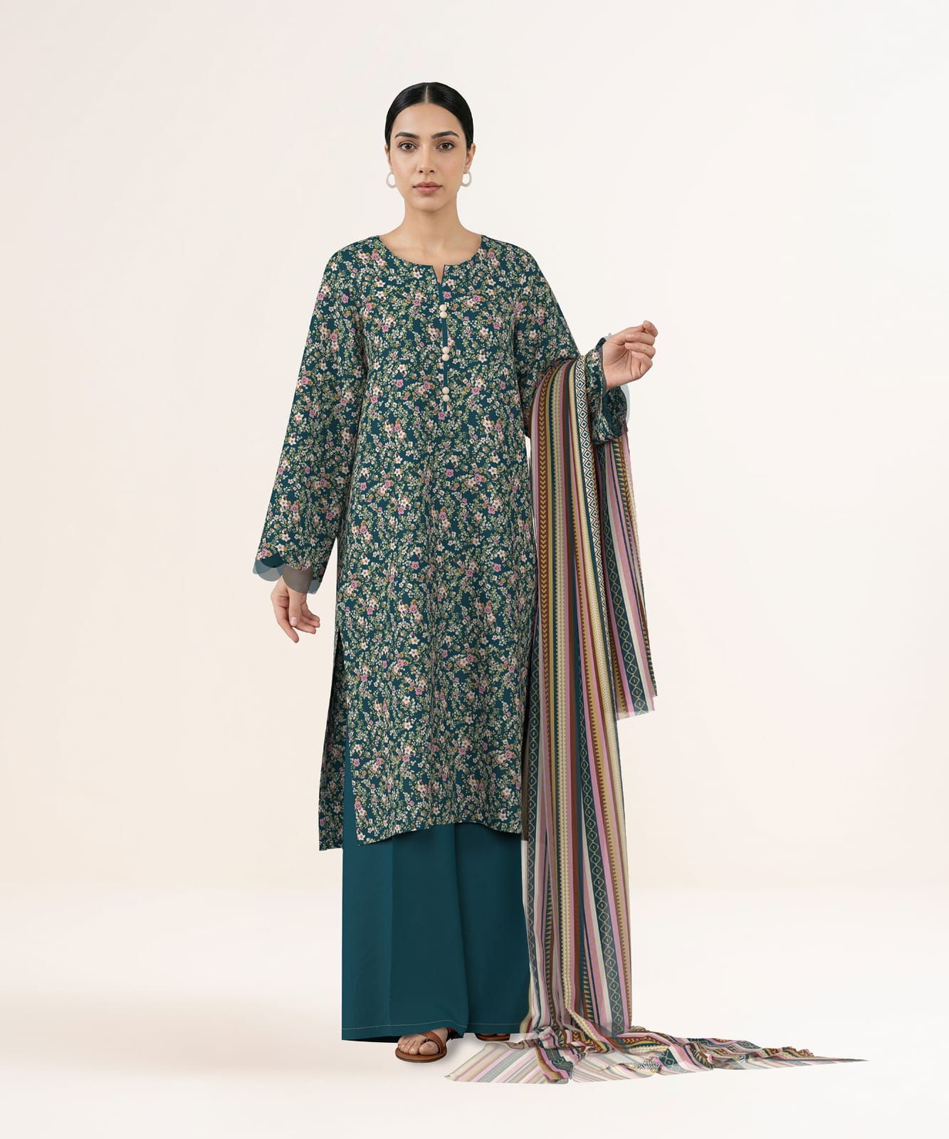 3 Piece Sapphire - Printed Lawn Suit