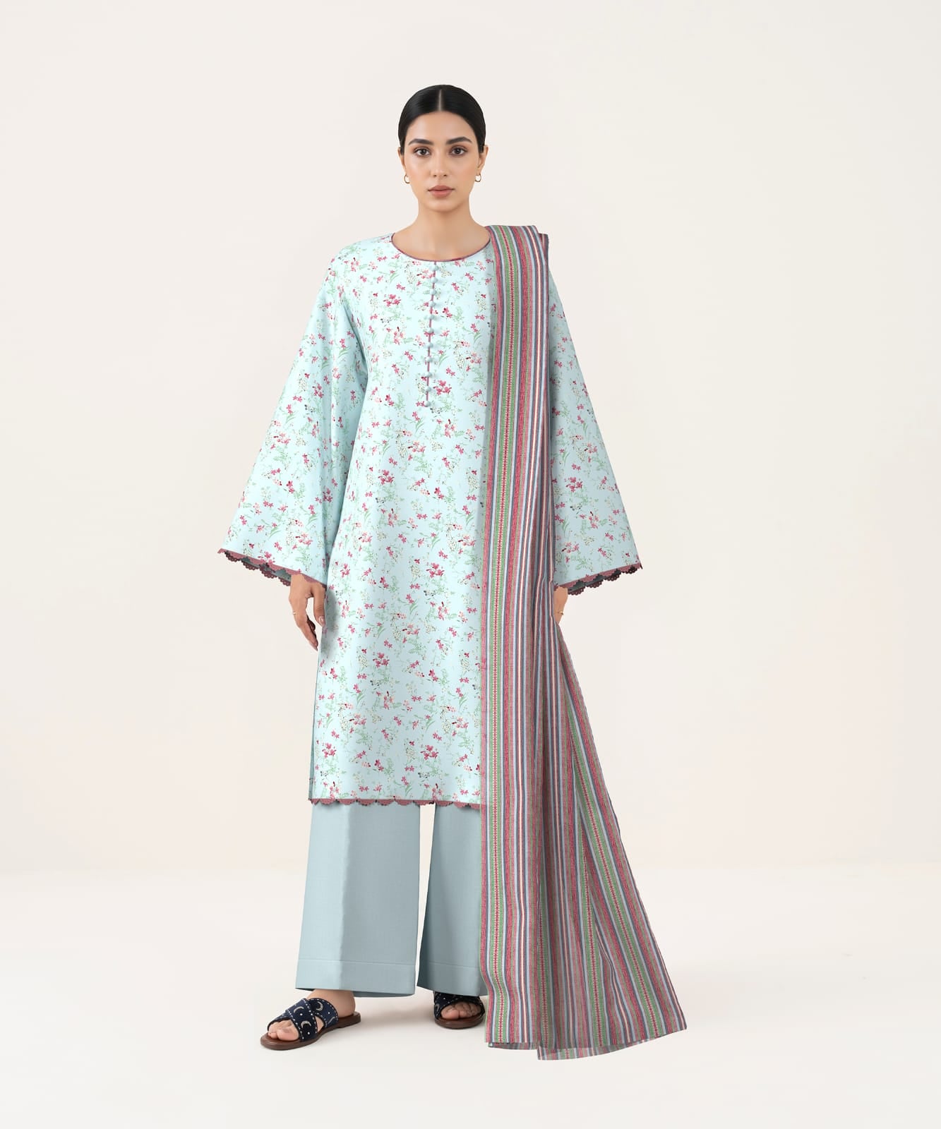 3 Piece Sapphire - Printed Lawn Suit