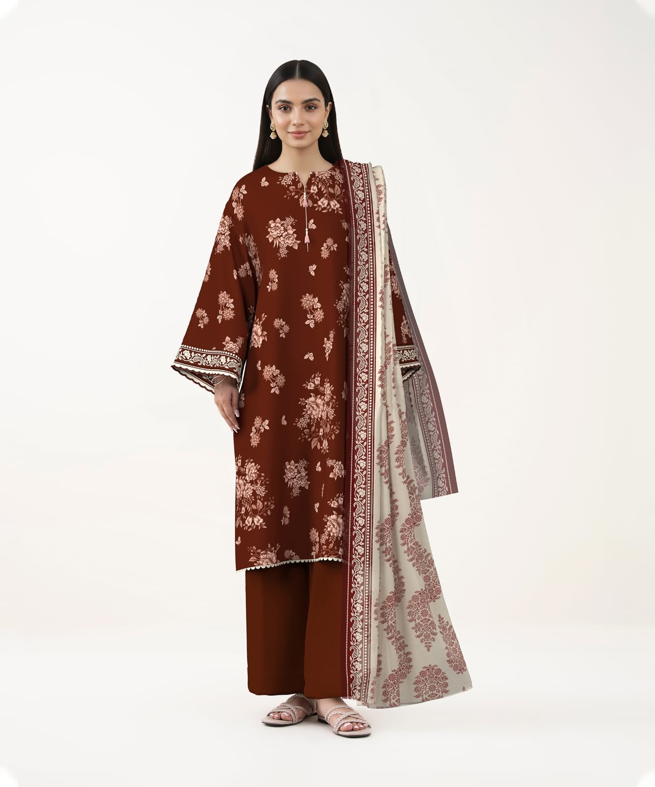 3 Piece Sapphire - Printed Lawn Suit