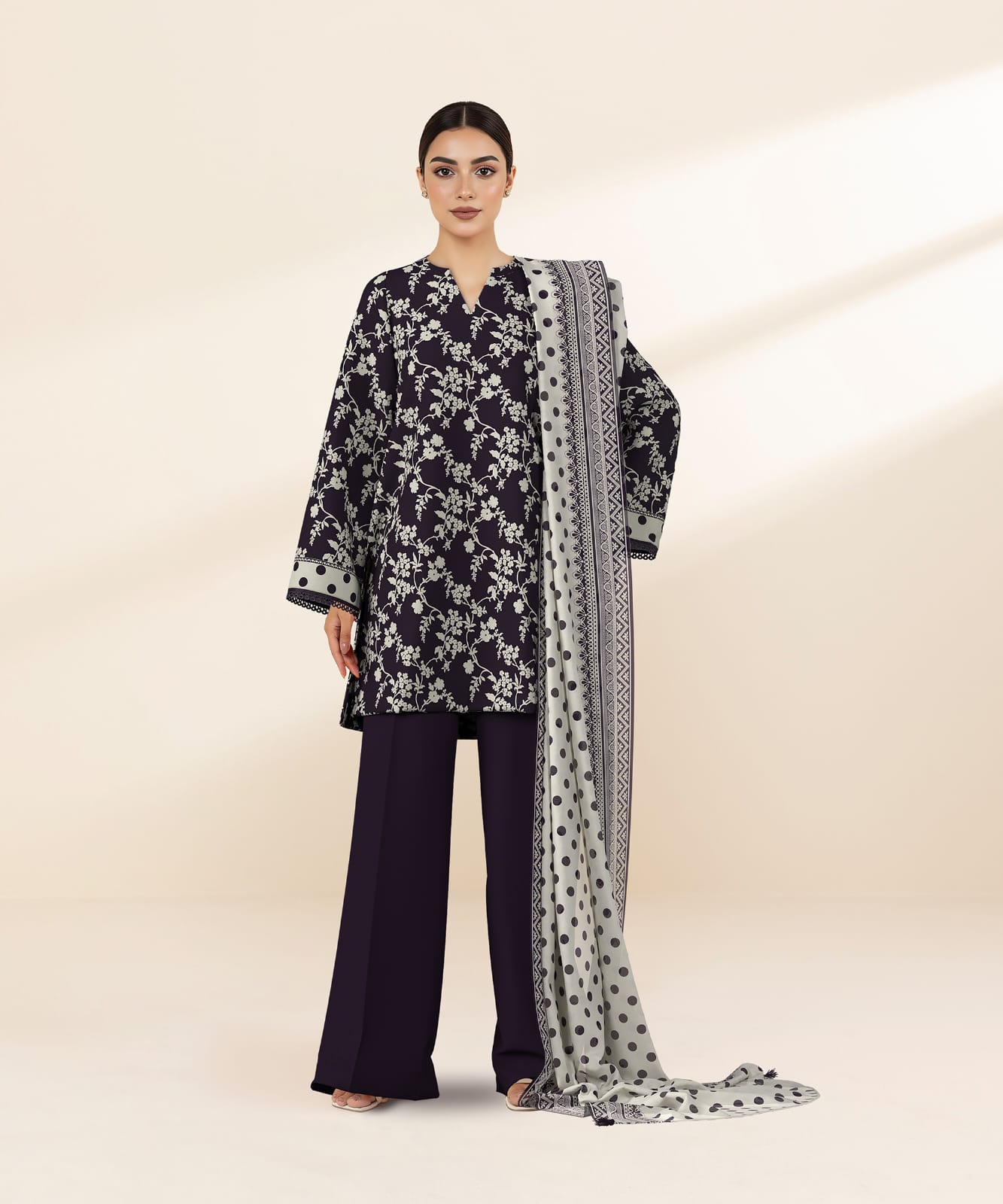 3 Piece Sapphire - Printed Lawn Suit