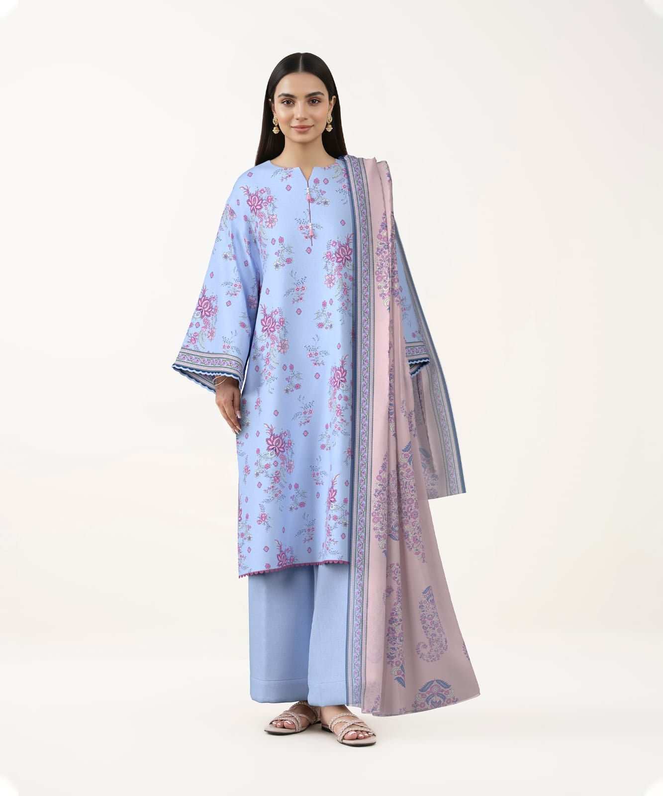 3 Piece Sapphire - Printed Lawn Suit