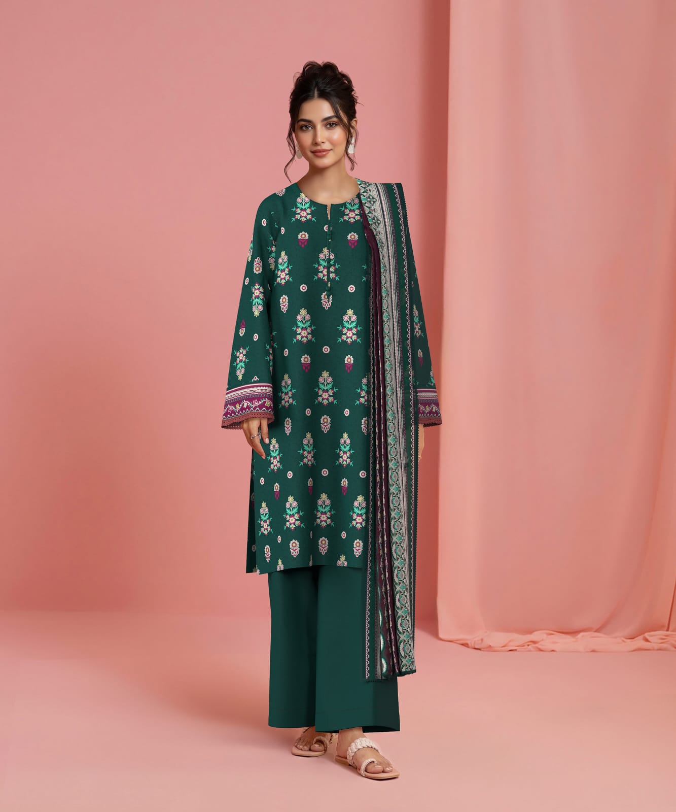 3 Piece Sapphire - Printed Lawn Suit