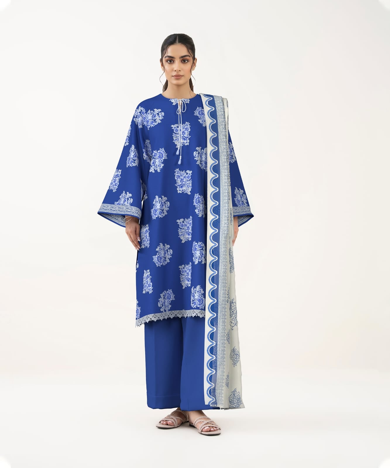 3 Piece Sapphire - Printed Lawn Suit