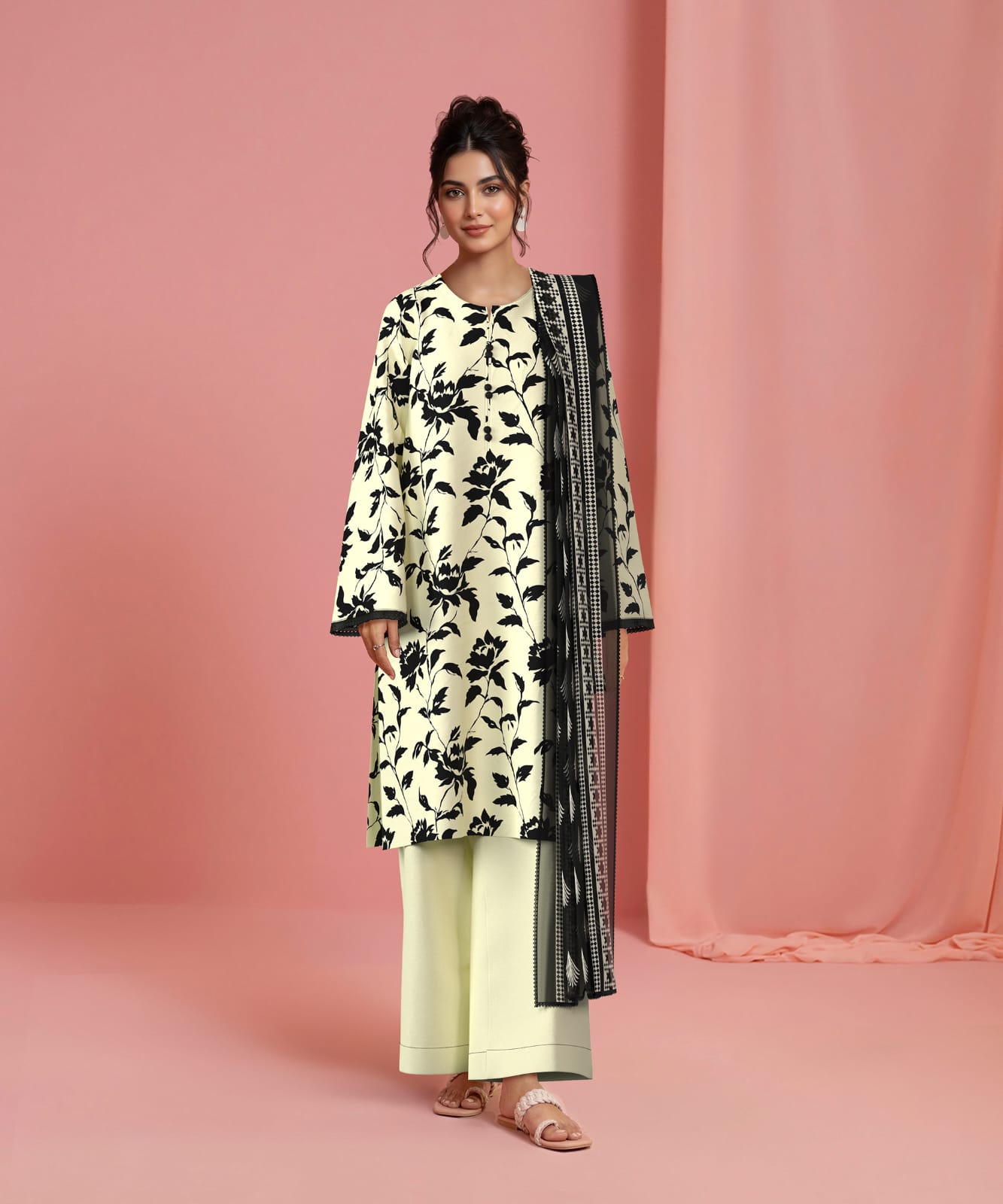 3 Piece Sapphire - Printed Lawn Suit