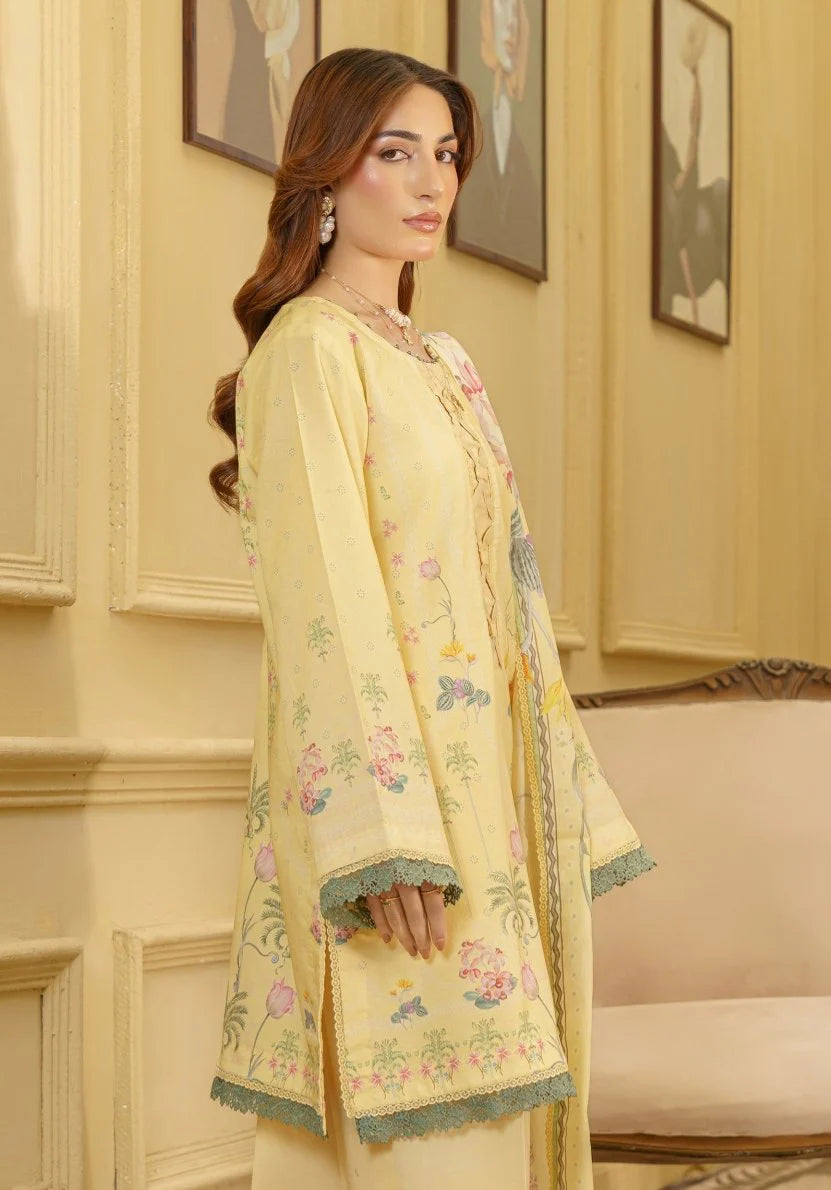 CORAL Gardenia Printed Unstitched Lawn 09 | Fashion Fusion