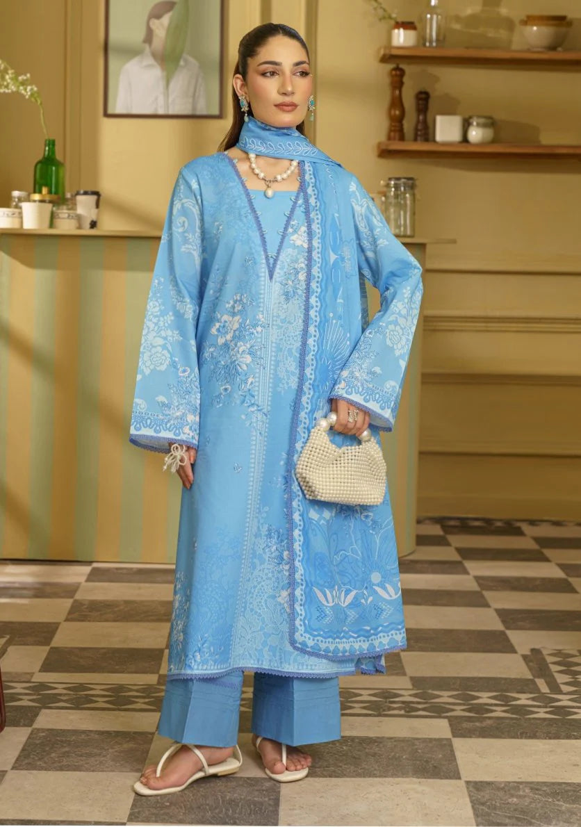 CORAL Gardenia Printed Unstitched Lawn 07 | Fashion Fusion